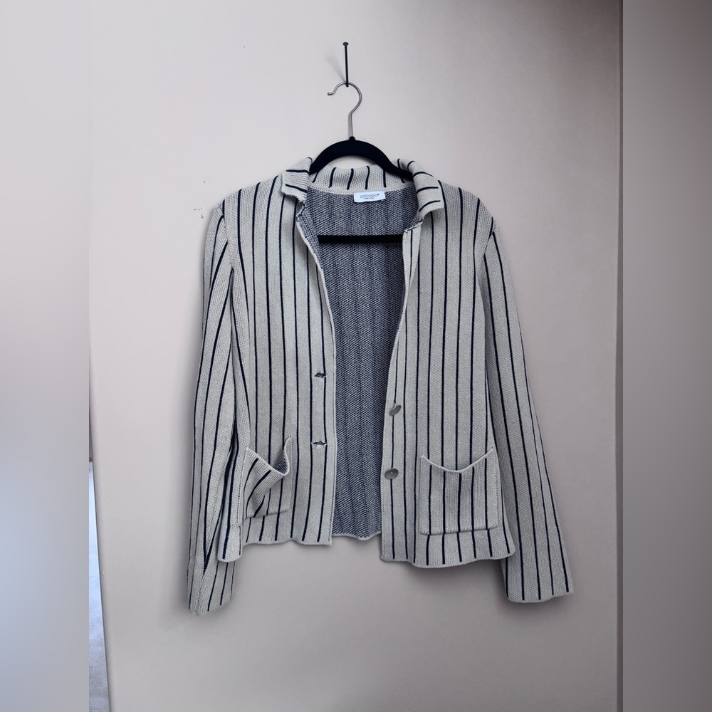 COCOGIO | striped knit cardigan | size medium